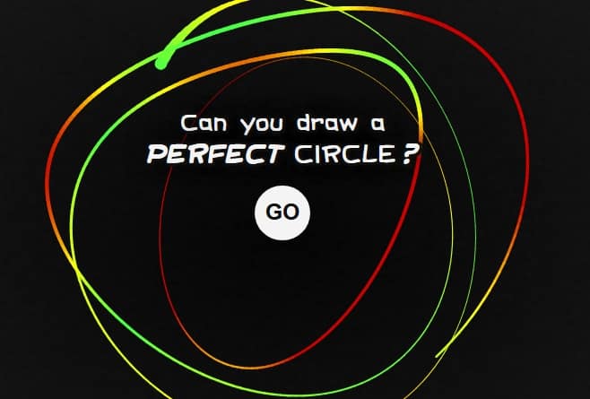 intenta dibujar un círculo perfecto