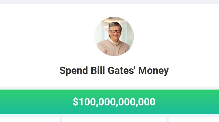 gasta el dinero de bill gates